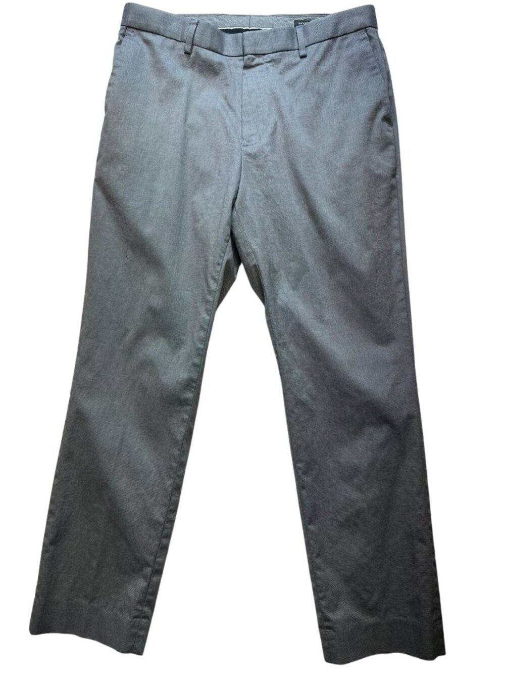 Banana Republic Men's Slim Fit Dress Pants Flat Front Size 33x32 Gray Solid